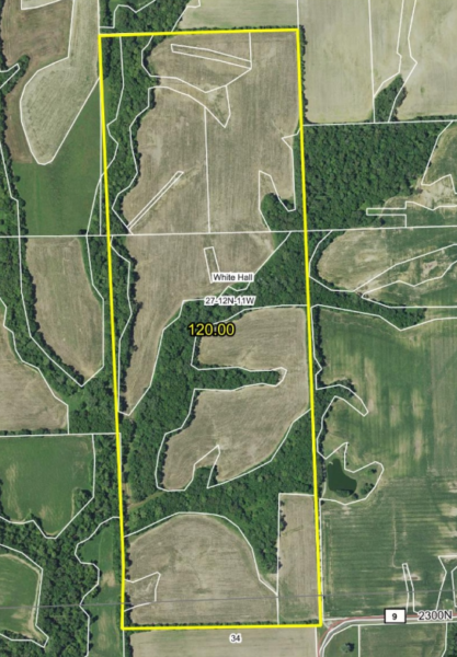 120 Acres · 70/30 Mix of Tillable & Hunting · Greene County, Illinois