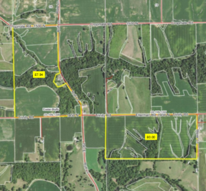 167.94 Acres · 70/30 Row Crop, Hunting Combo · Scott County, Illinois