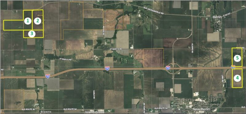 449.734± Acre Farmland Auction · 5 Tracts · Morgan & Sangamon Counties, Illinois