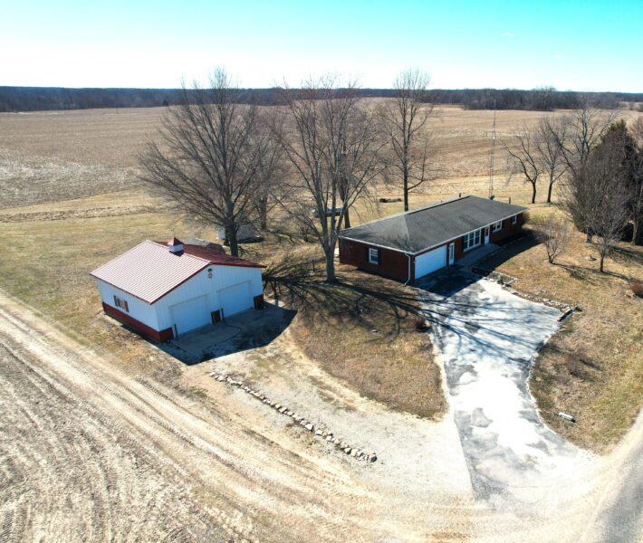 Brick Ranch Home & Morton Building on 4.11± Acres · Rural Macoupin County, IL
